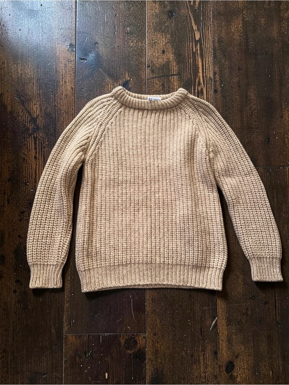 Vintage Cornish Chunky Women’s M 100% Wool Sweater Made England Fisherman Knit
